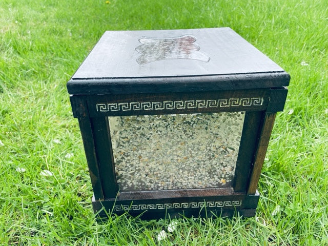 Moss Agate Walled Resin Box