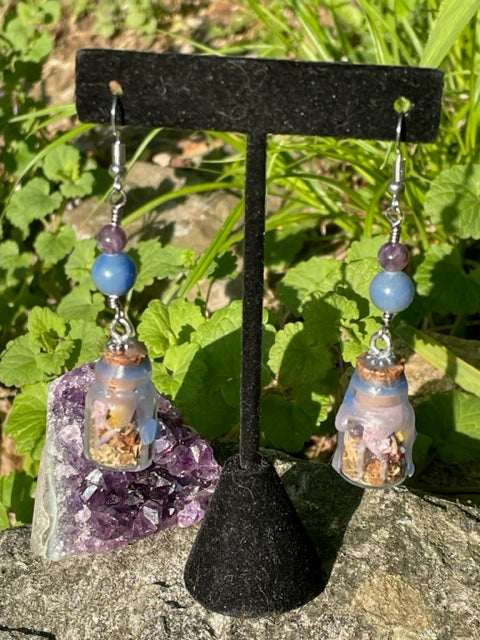 Anti-Anxiety Spell Jar Earrings (Mini Jars)