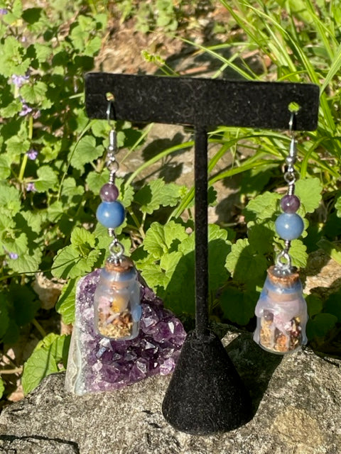 Anti-Anxiety Spell Jar Earrings (Mini Jars)