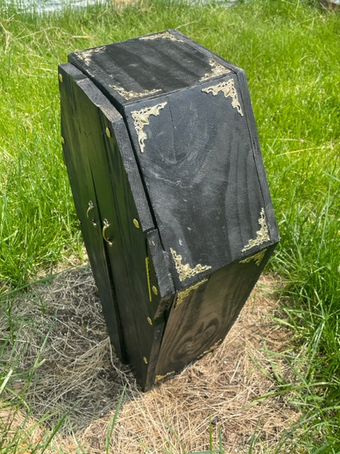 3 Drawer Coffin Jewelry Cabinet