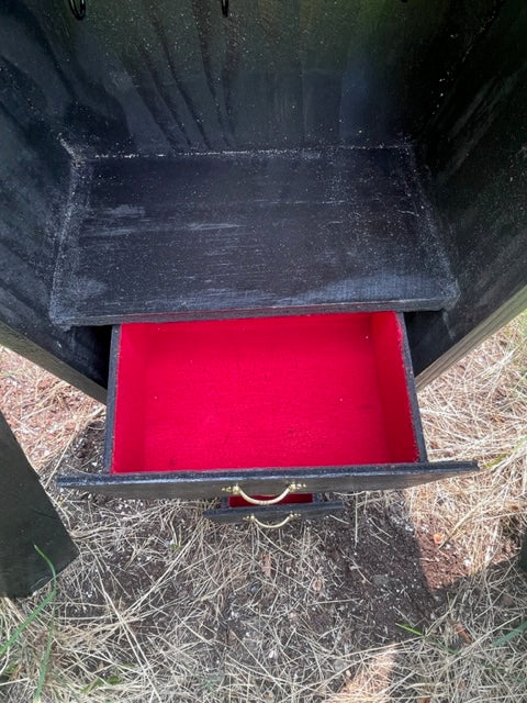 3 Drawer Coffin Jewelry Cabinet
