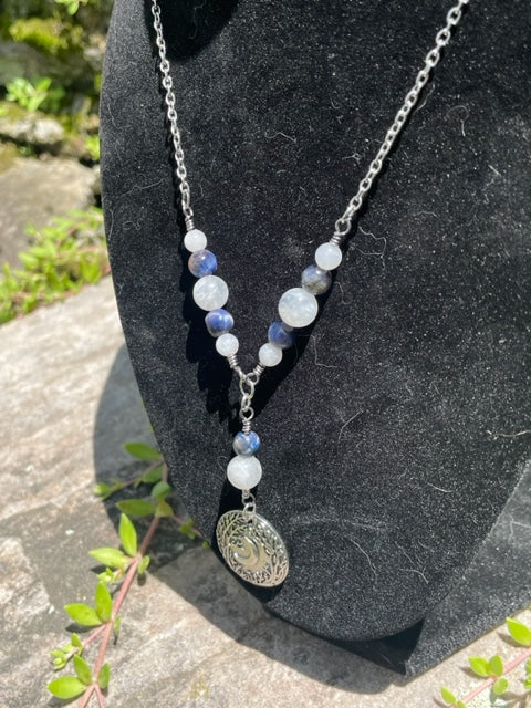 Crescent Moon Forest Necklace