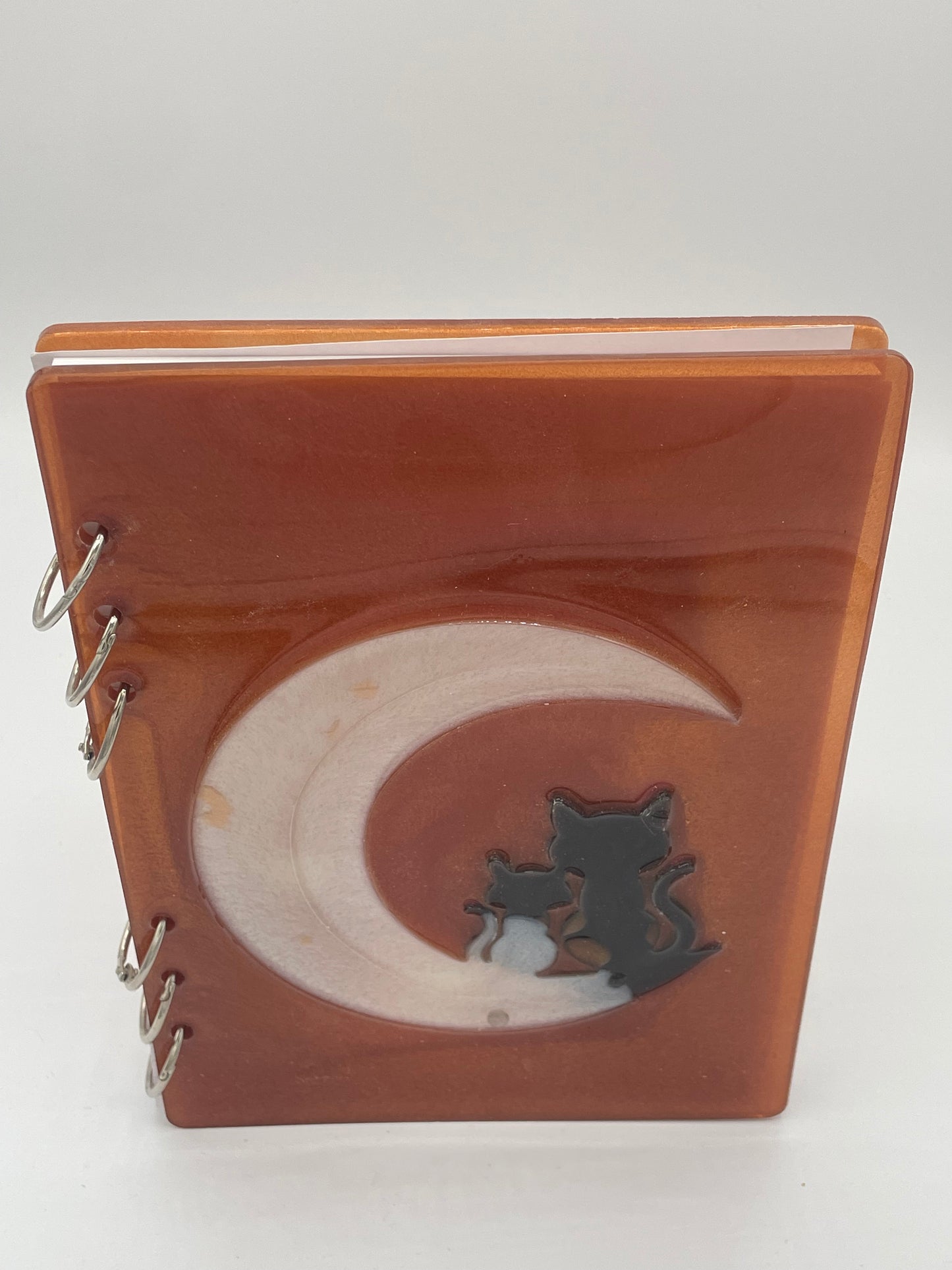 Cats on the Moon Resin Notebook