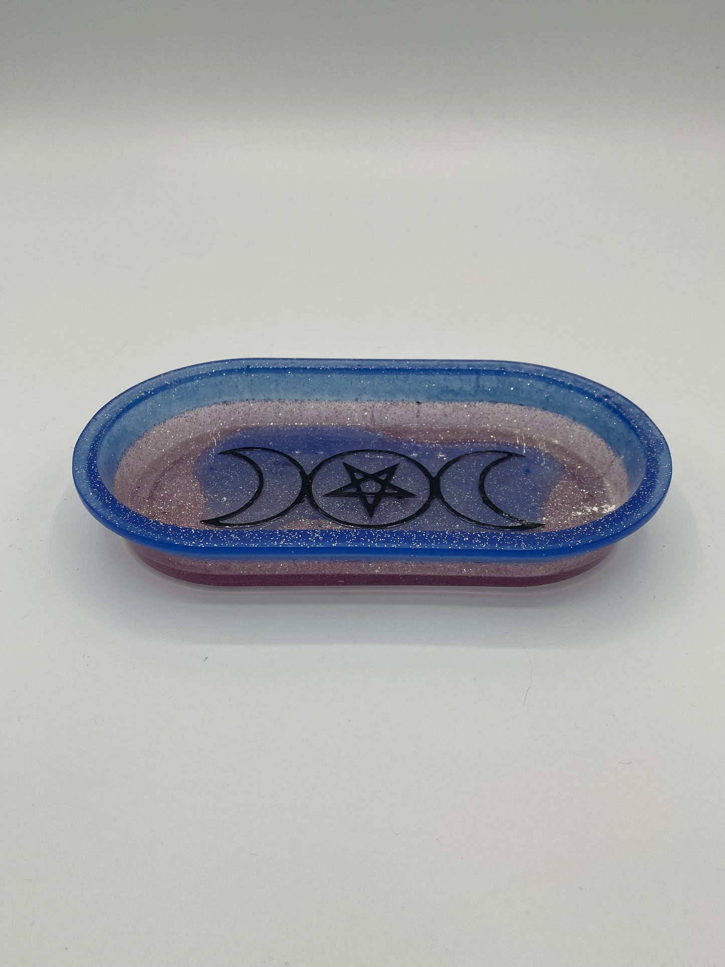 Triple Moon Round Resin Tray