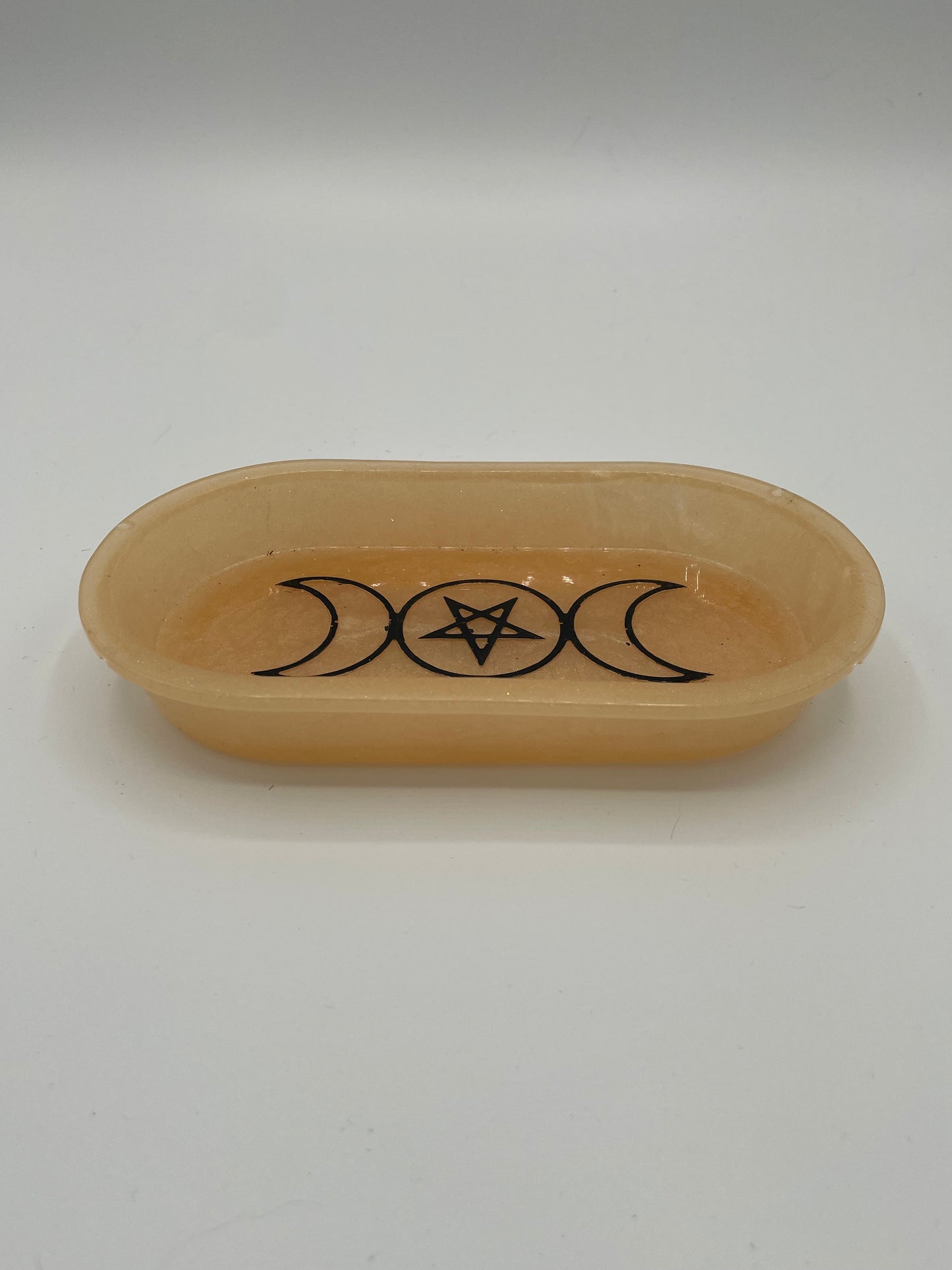 Triple Moon Round Resin Tray