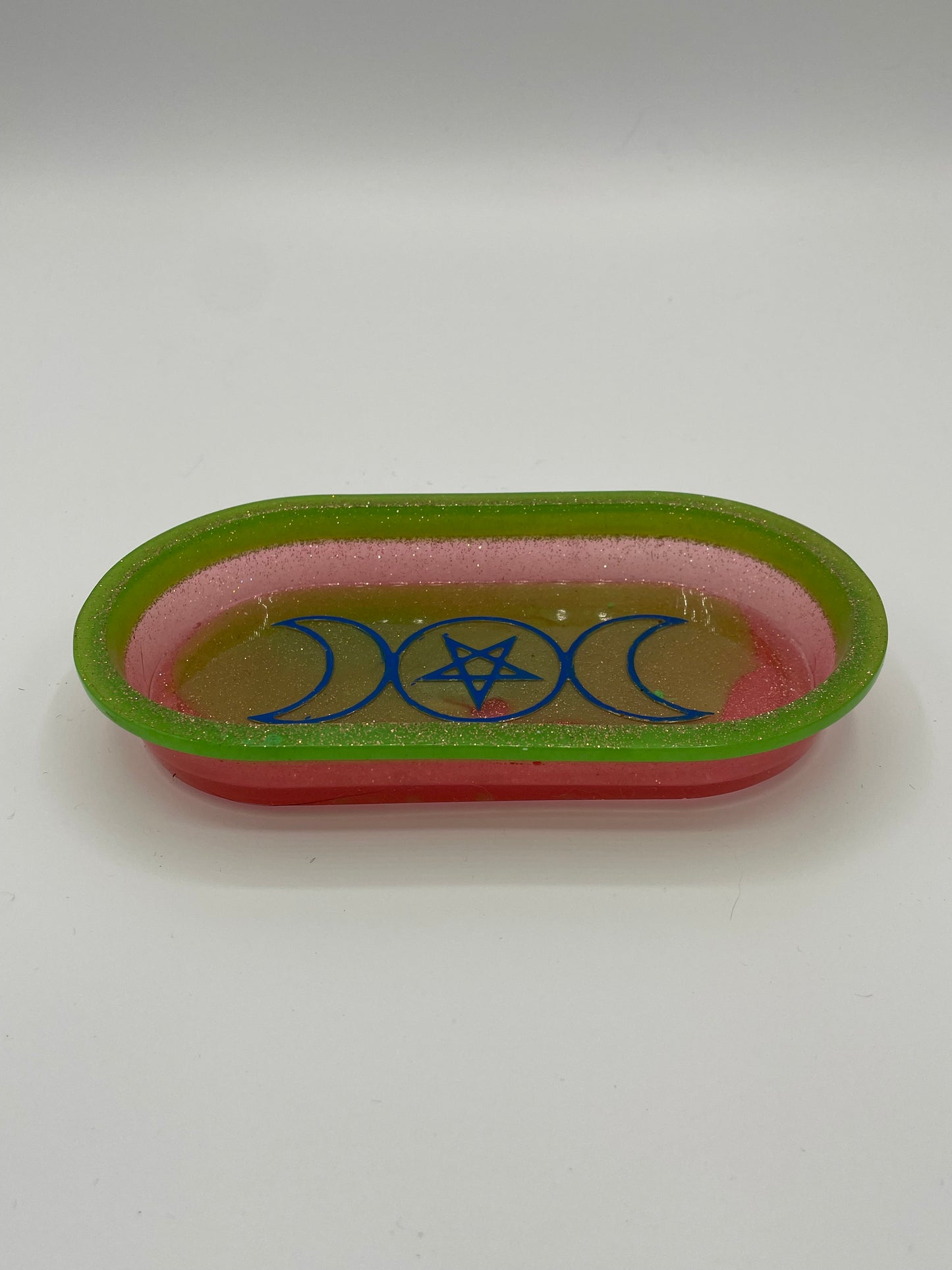 Triple Moon Round Resin Tray