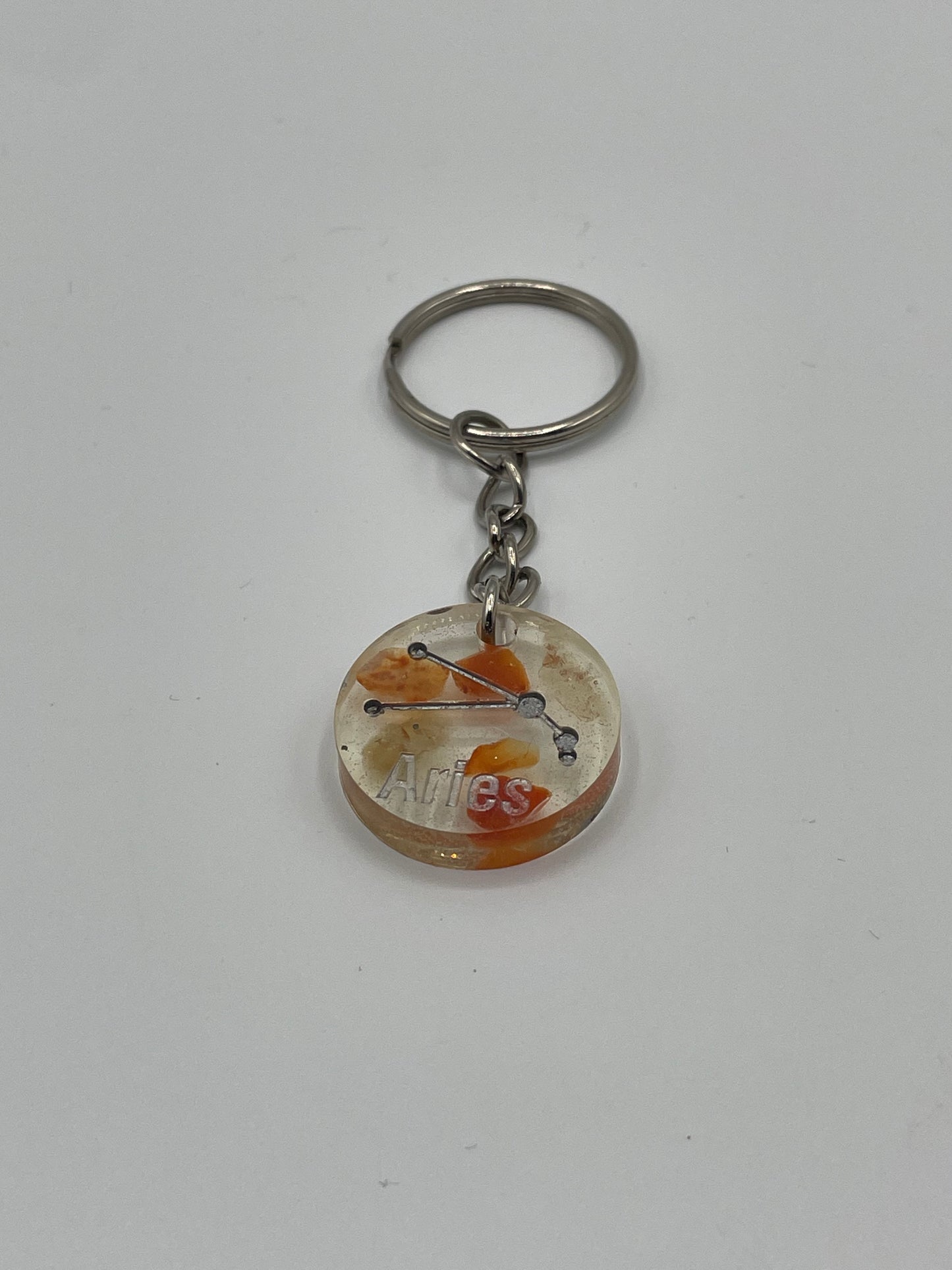 Zodiac Resin Keychains w/ Crystal Chips