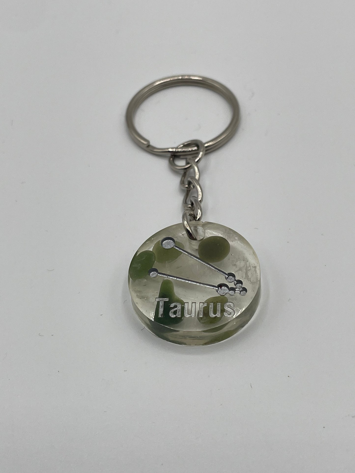 Zodiac Resin Keychains w/ Crystal Chips