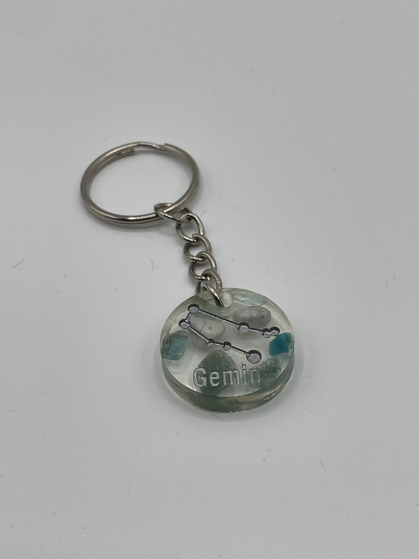 Zodiac Resin Keychains w/ Crystal Chips
