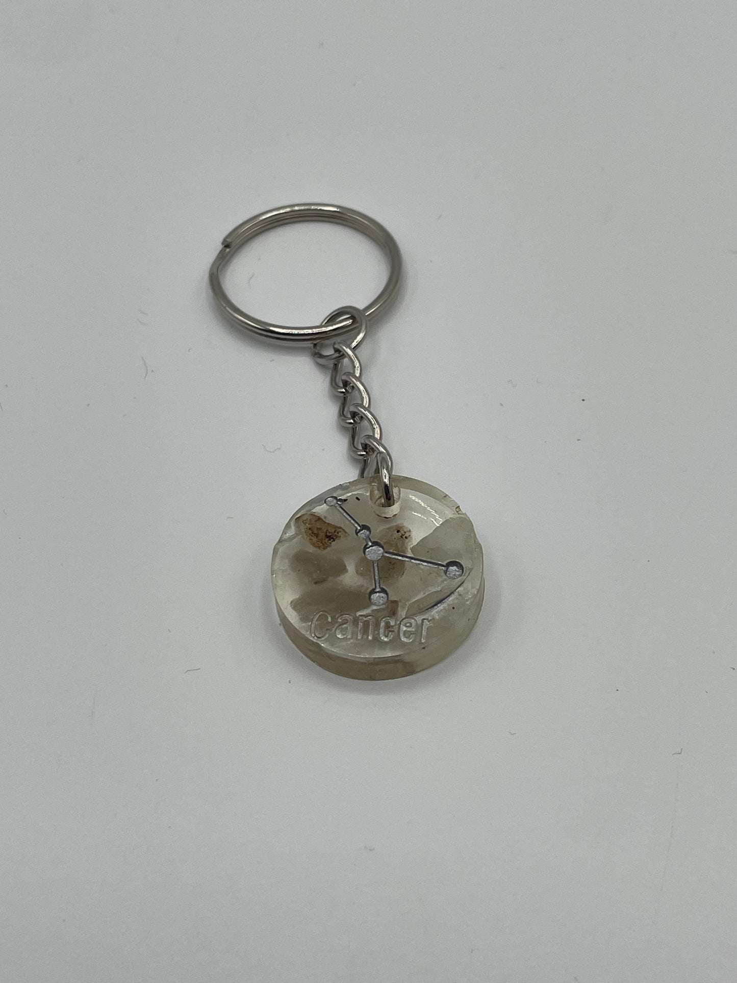 Zodiac Resin Keychains w/ Crystal Chips