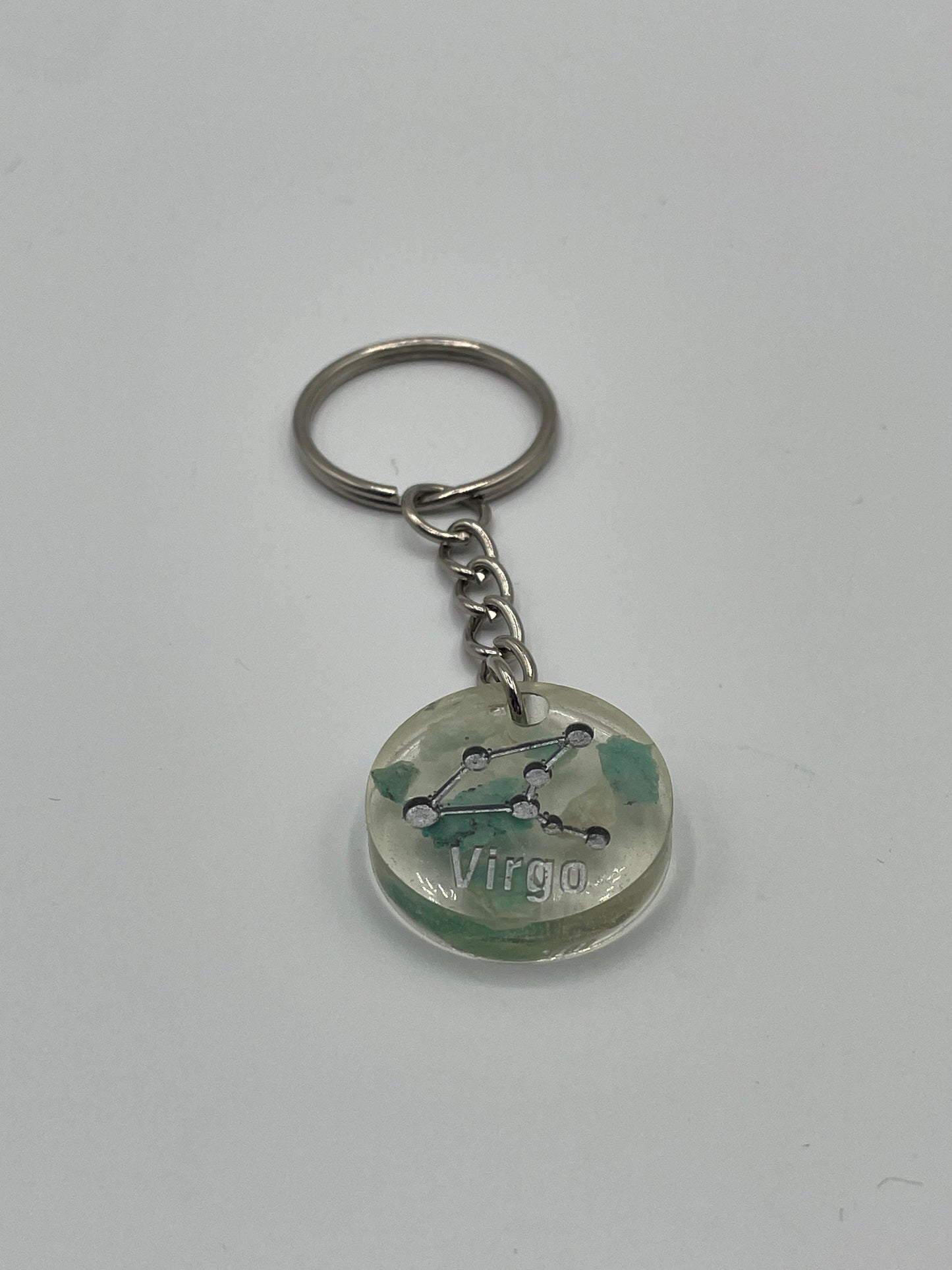 Zodiac Resin Keychains w/ Crystal Chips