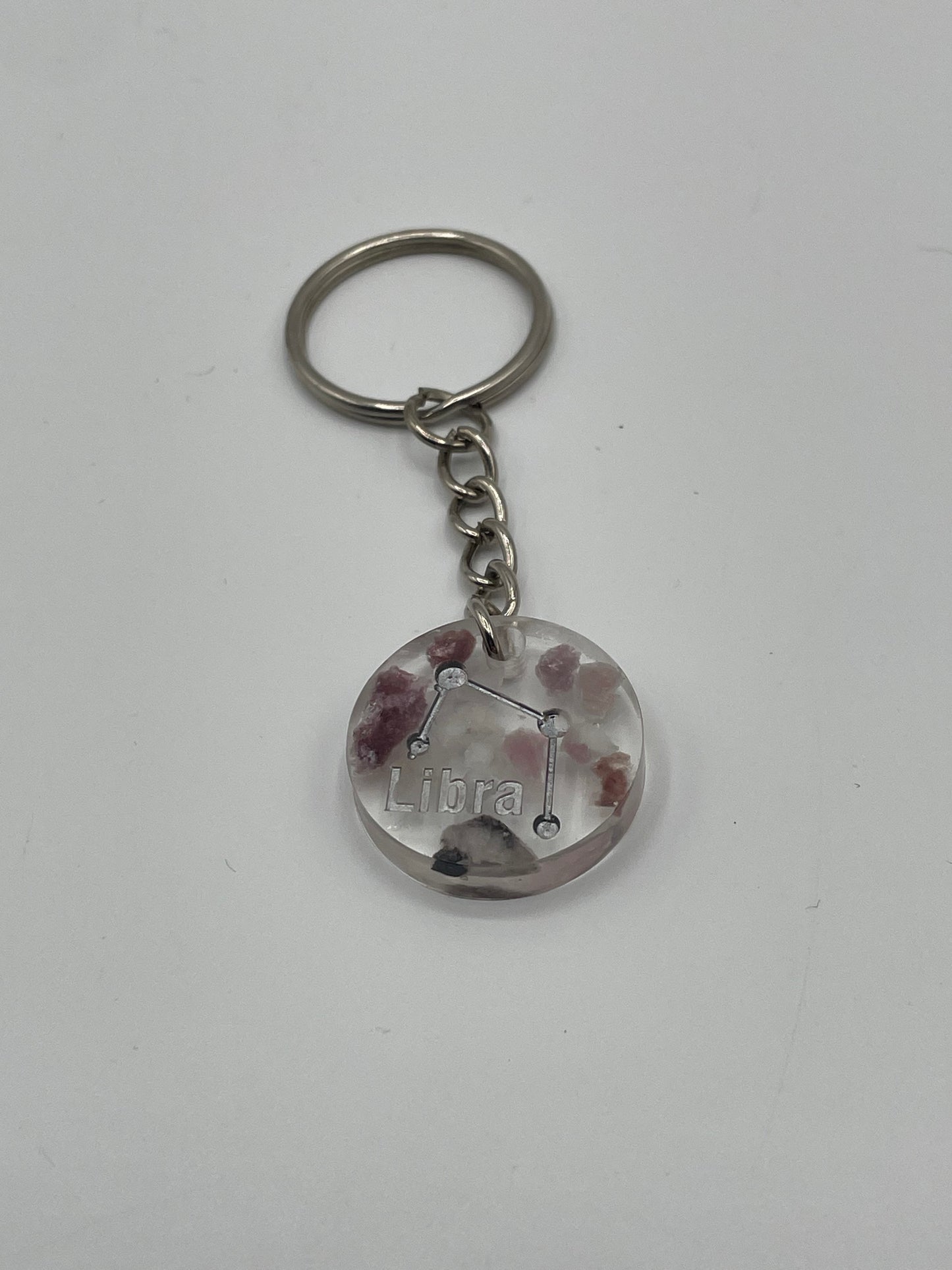 Zodiac Resin Keychains w/ Crystal Chips