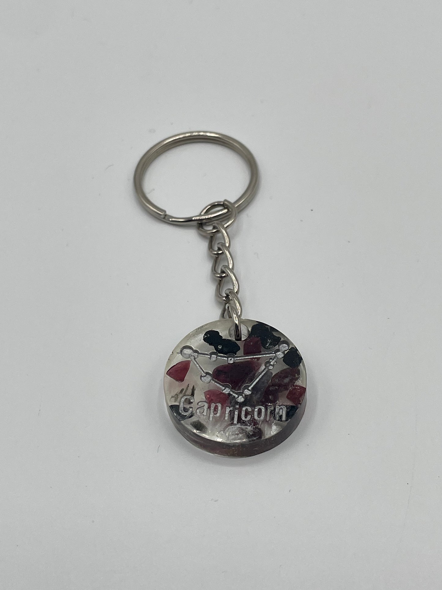 Zodiac Resin Keychains w/ Crystal Chips