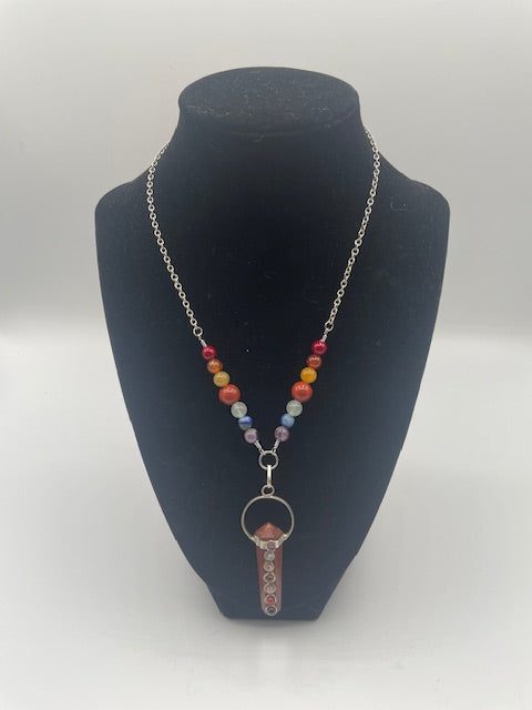 Red Jasper Pointed Chakra Pendant Necklace