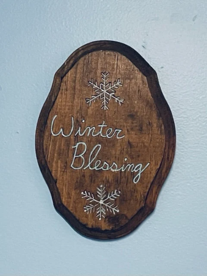Winter Blessing Plaque