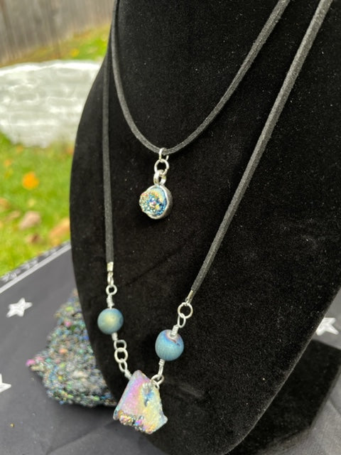 Druzy Agate Layered Necklace