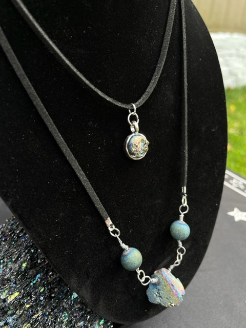 Druzy Agate Layered Necklace