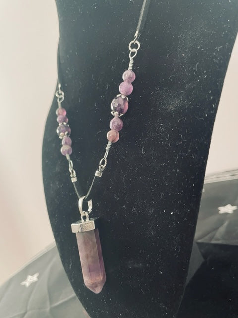 Amethyst Crystal Pendant Necklace