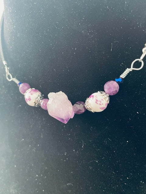 Amethyst Crystal Choker Necklace