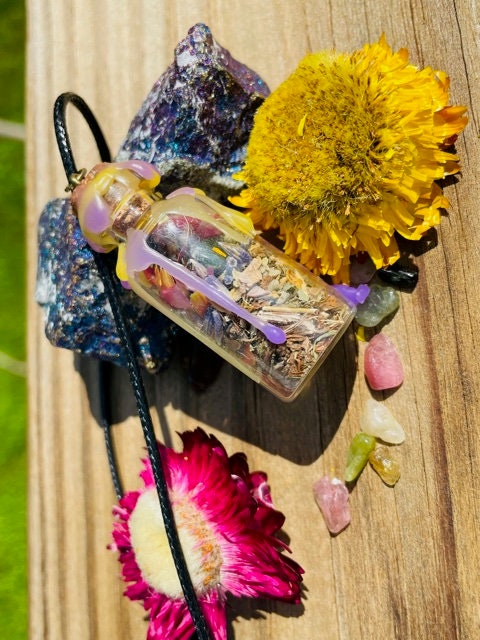 Happiness/Positivity Spell Jar Necklace
