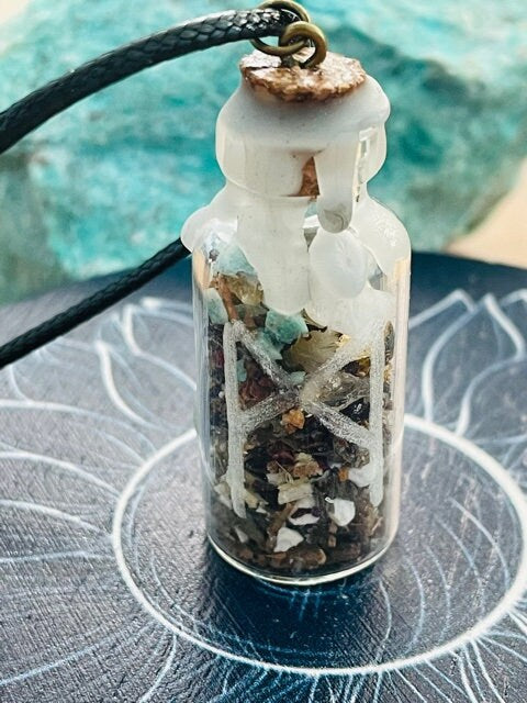 Hormone Balancing Spell Jar Necklace (Females)