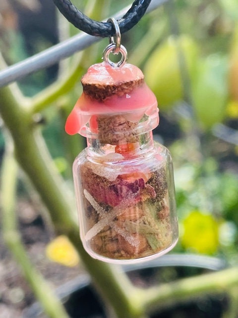 Mini Spell Jar Necklaces (Sex, Emotional Healing, Attract Love,& Happiness Spells)
