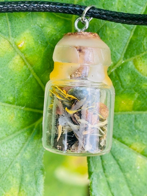 Mini Spell Jar Necklaces (Sex, Emotional Healing, Attract Love,& Happiness Spells)