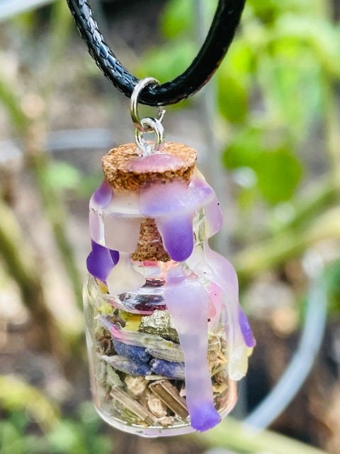 Mini Spell Jar Necklaces (Sex, Emotional Healing, Attract Love,& Happiness Spells)