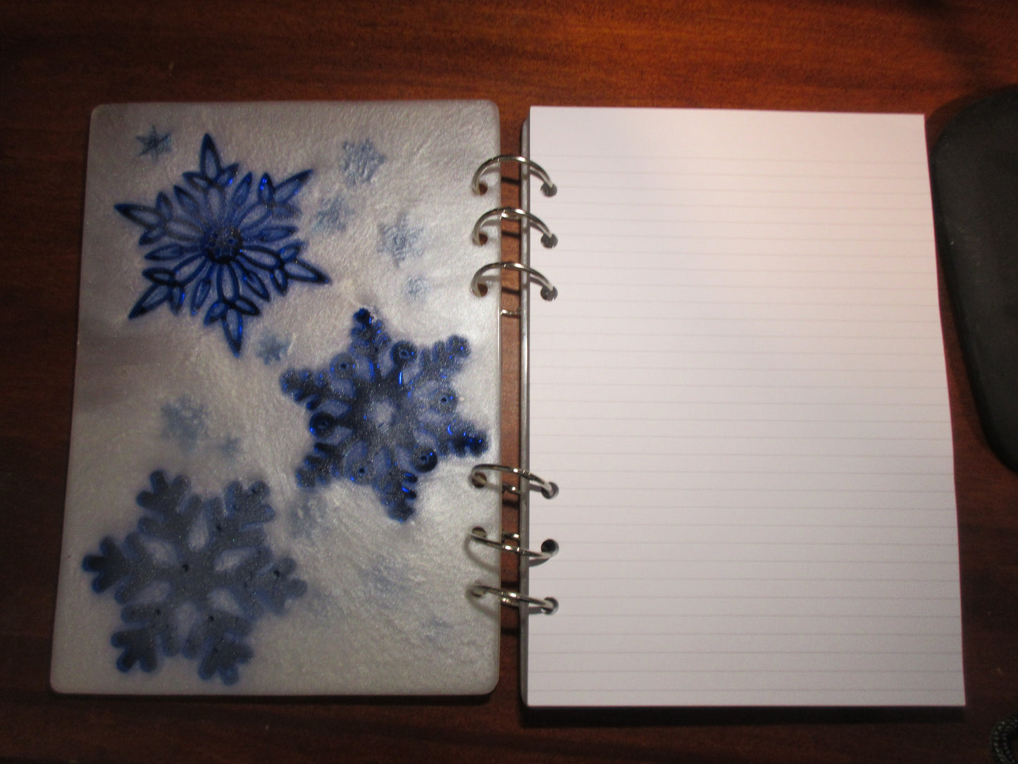 Snowflake Resin Notebook