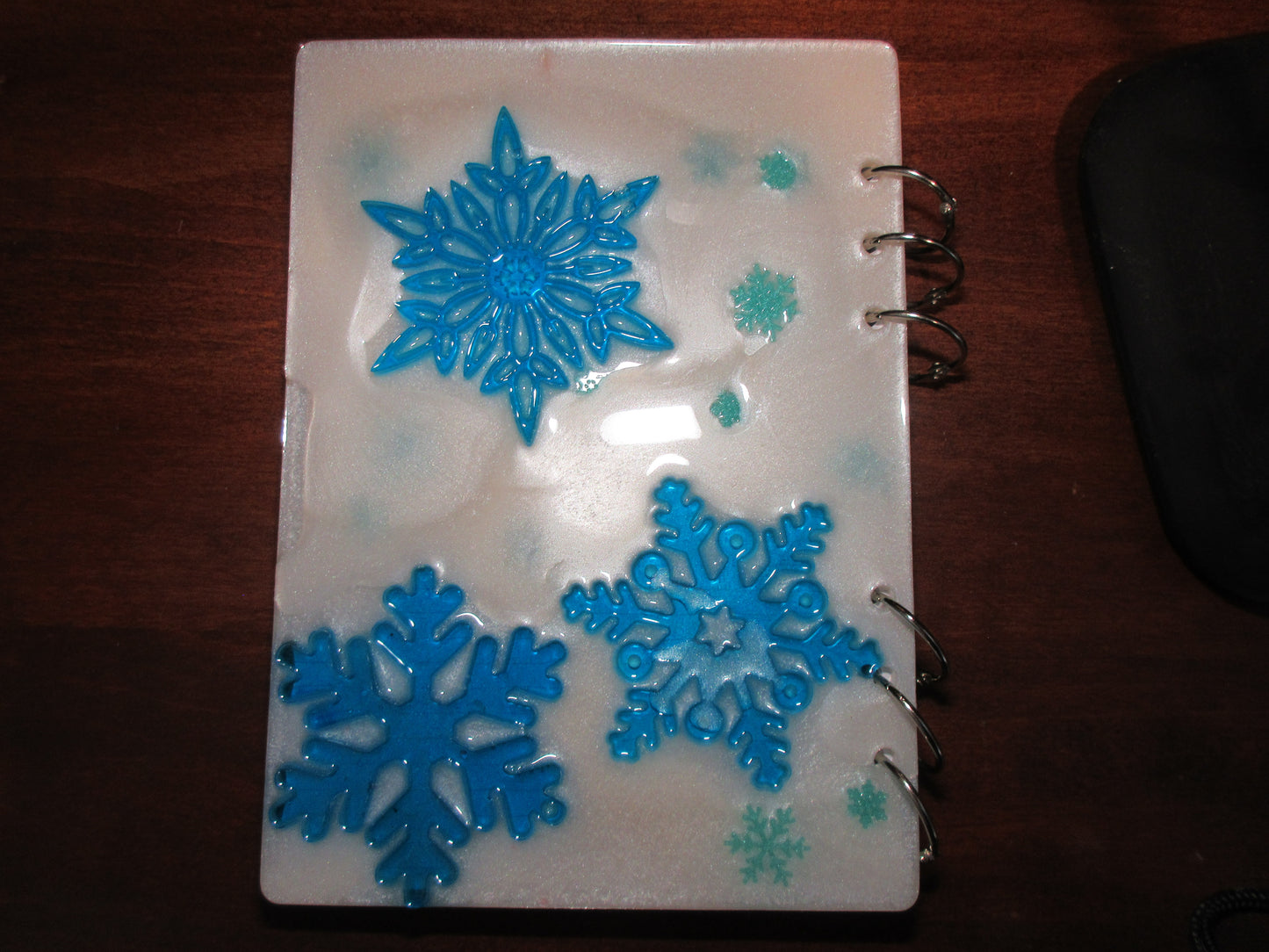 Snowflake Resin Notebook