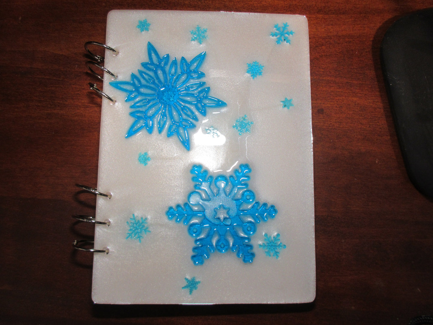 Snowflake Resin Notebook