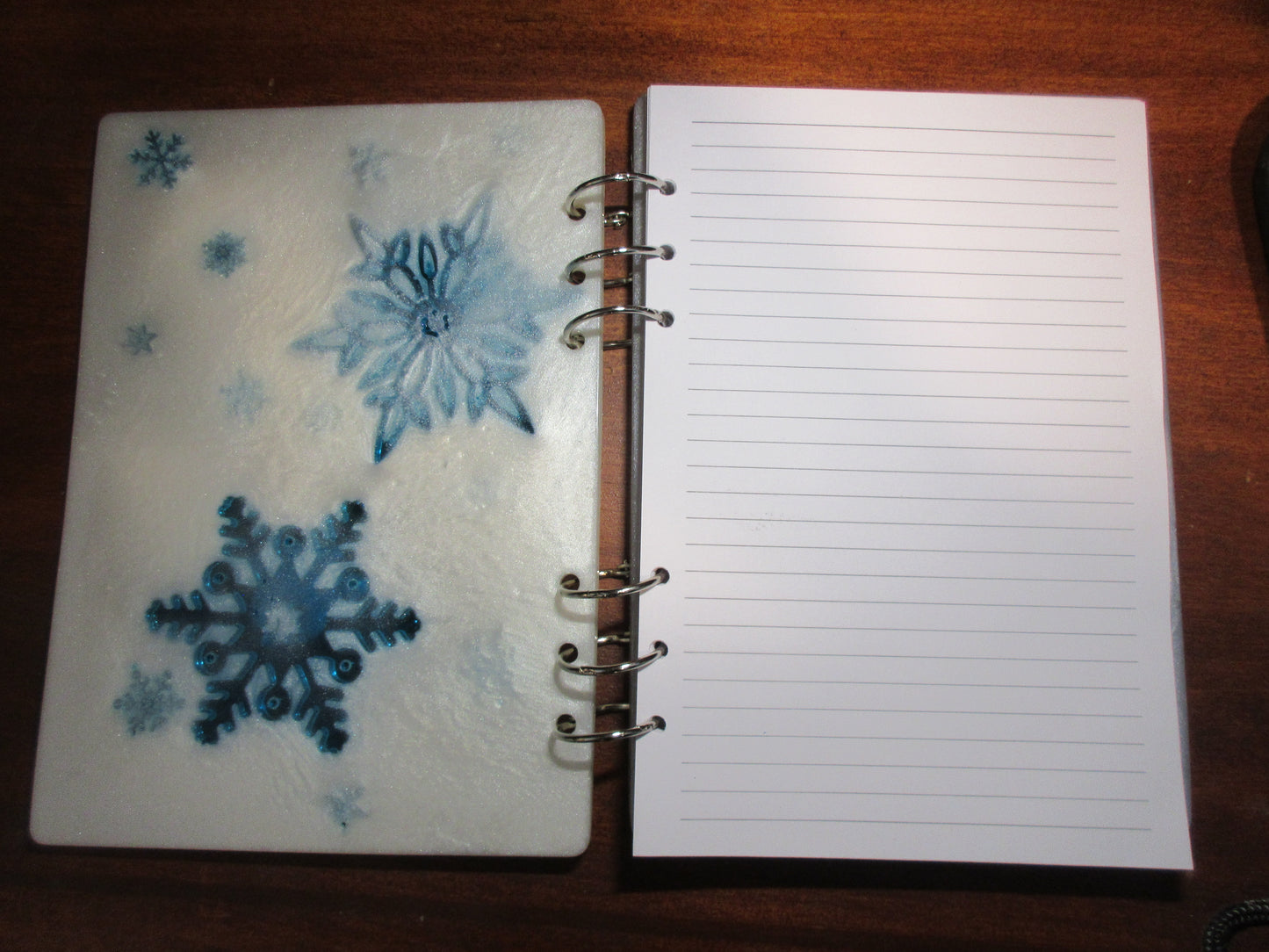 Snowflake Resin Notebook