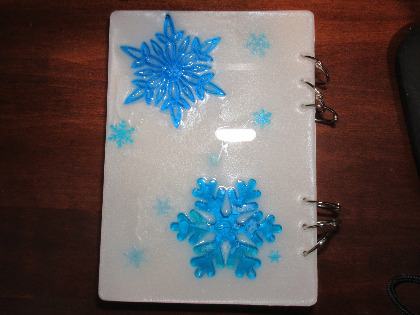 Snowflake Resin Notebook