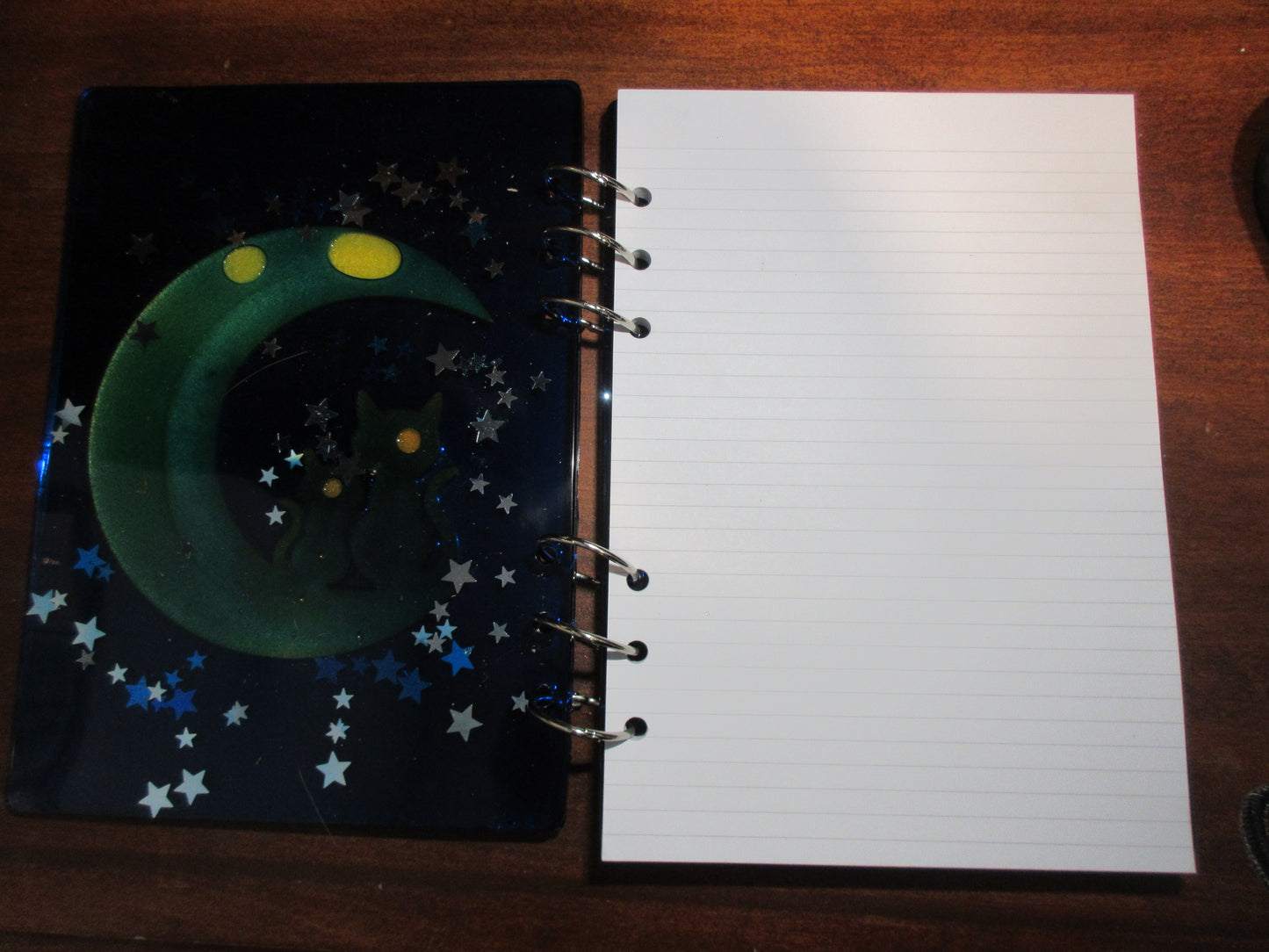 Cats on the Moon Resin Notebook