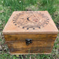 Wood Burned Star & Moon Box