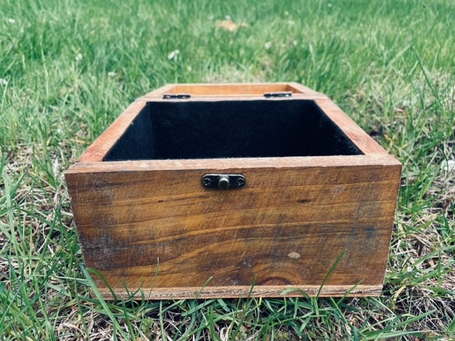 Wood Burned Star & Moon Box