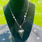 Black Onyx Triangle Pendant Necklace (w/ Labradorite)