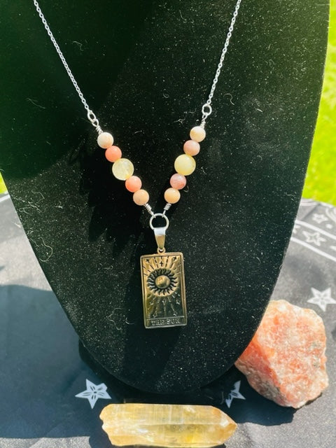 The Sun Tarot Card Necklace