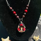 Rodent Spine Bones & Garnet Crystal Necklace