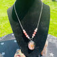 Rodent Spine Bones & Pink Tourmaline Crystals Necklace