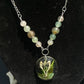 Rodent Leg Bones & Green Tourmaline Necklace