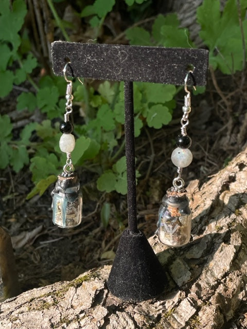 Protection Spell Jar Earrings (Mini Jars)