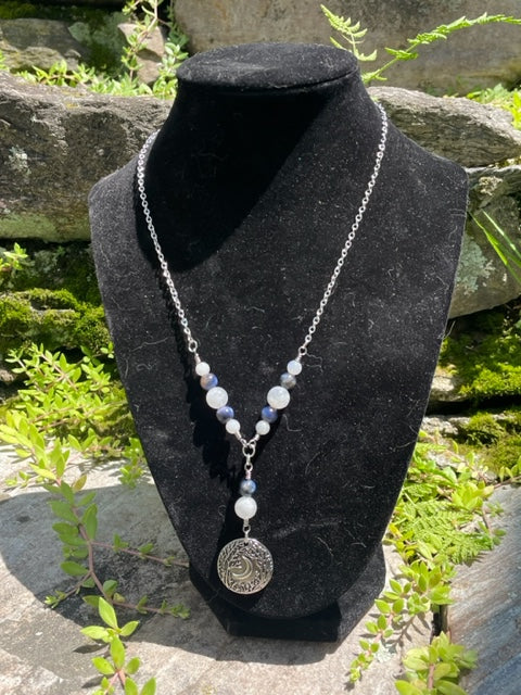 Crescent Moon Forest Necklace
