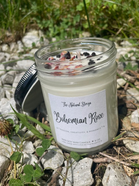 Bohemian Rose Candle