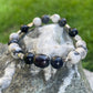 Zebra Jasper & Blue Goldstone Bracelet