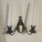 Bat Skull Candlestick Holders