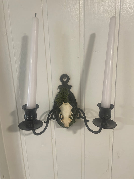 Bat Skull Candlestick Holders