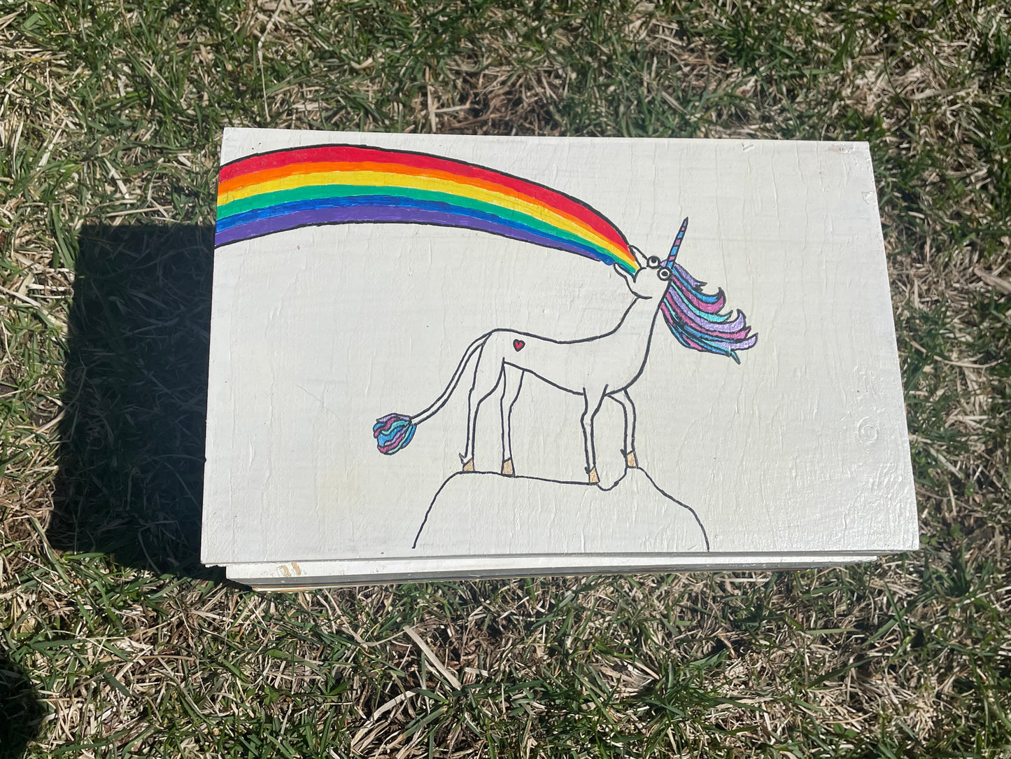 Unicorn Puking a Rainbow Box
