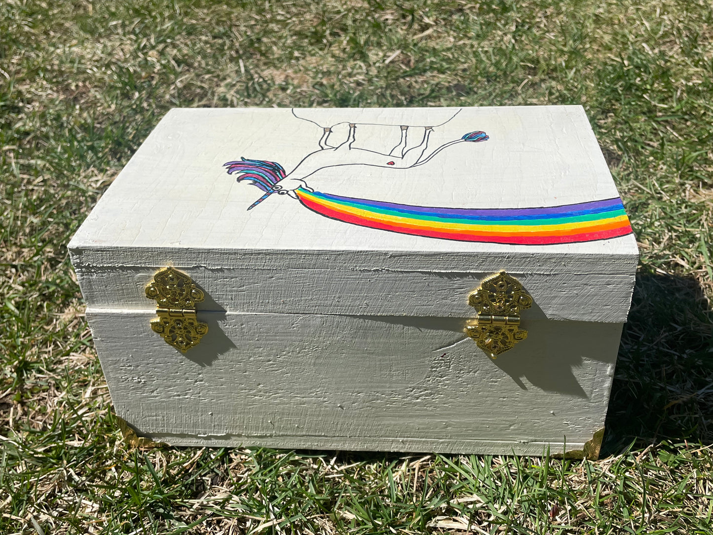 Unicorn Puking a Rainbow Box