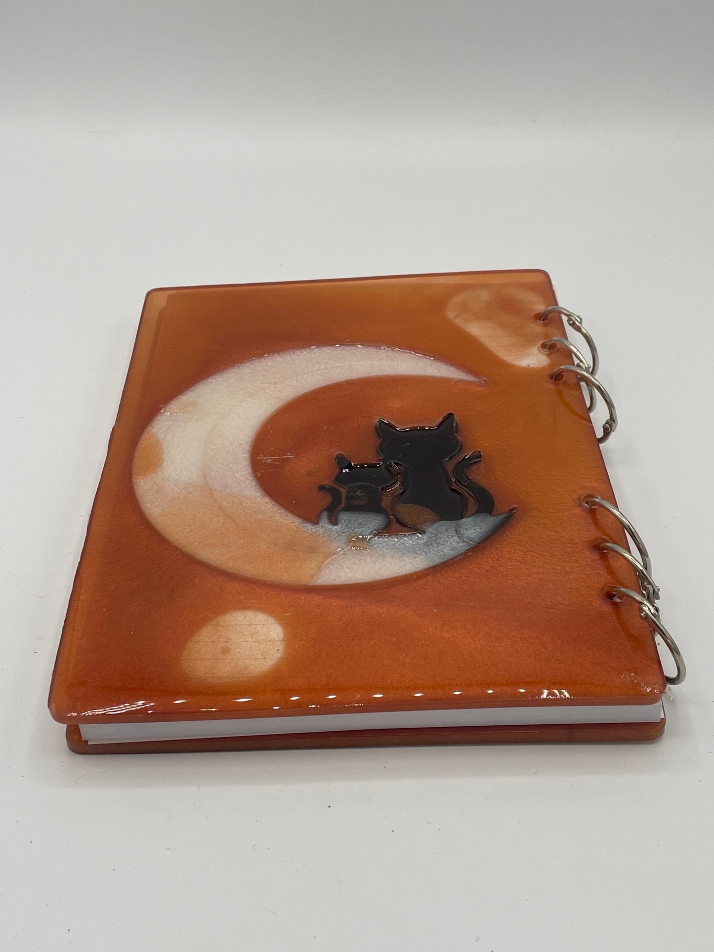 Cats on the Moon Resin Notebook